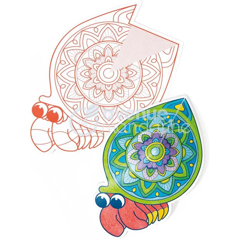 Graffy Pop Mandala 3D, Animaux marins - Bleu