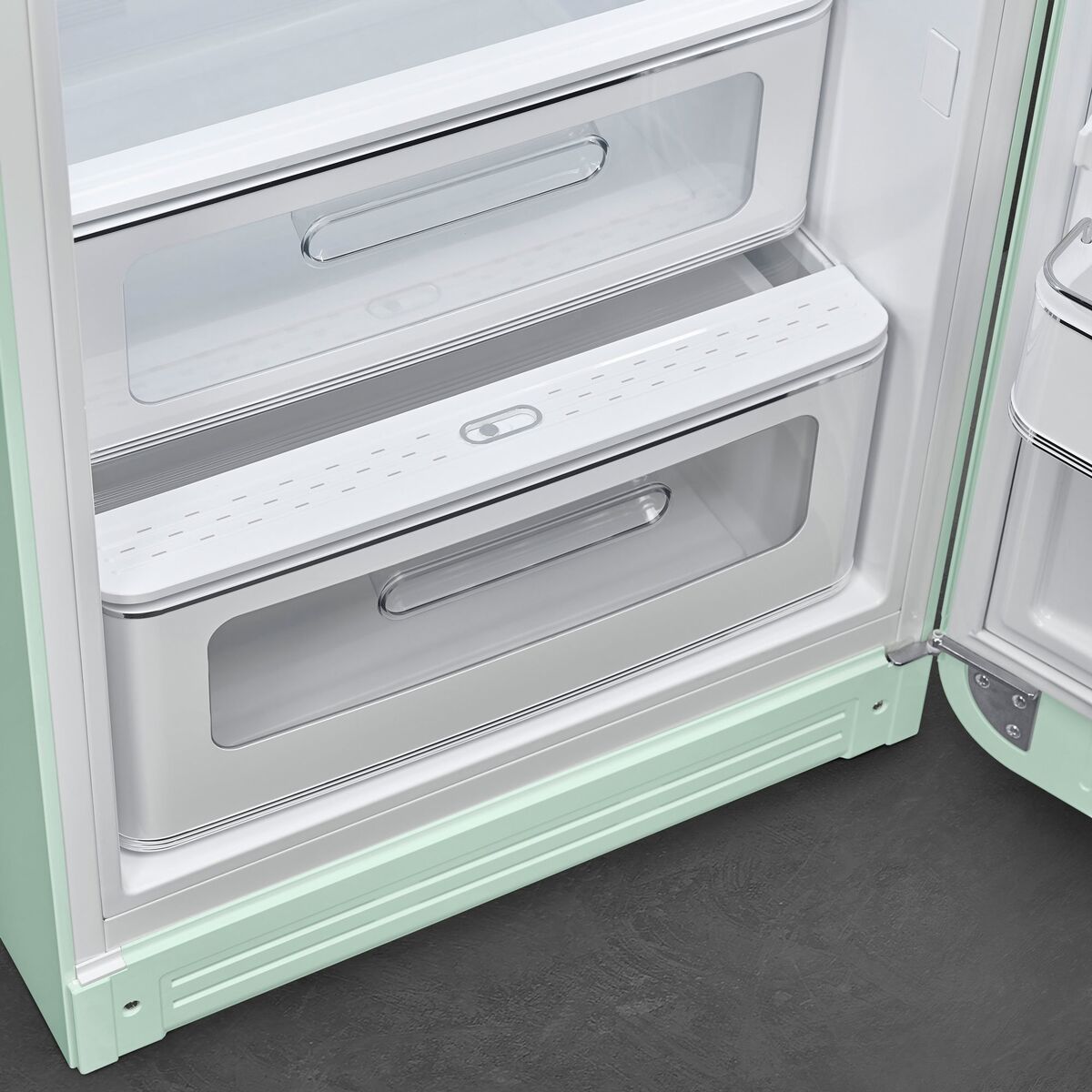 Smeg FAB28RPG6 Kjøleskap Med Fryser 153cm Høyrehengt Pastellgrønn