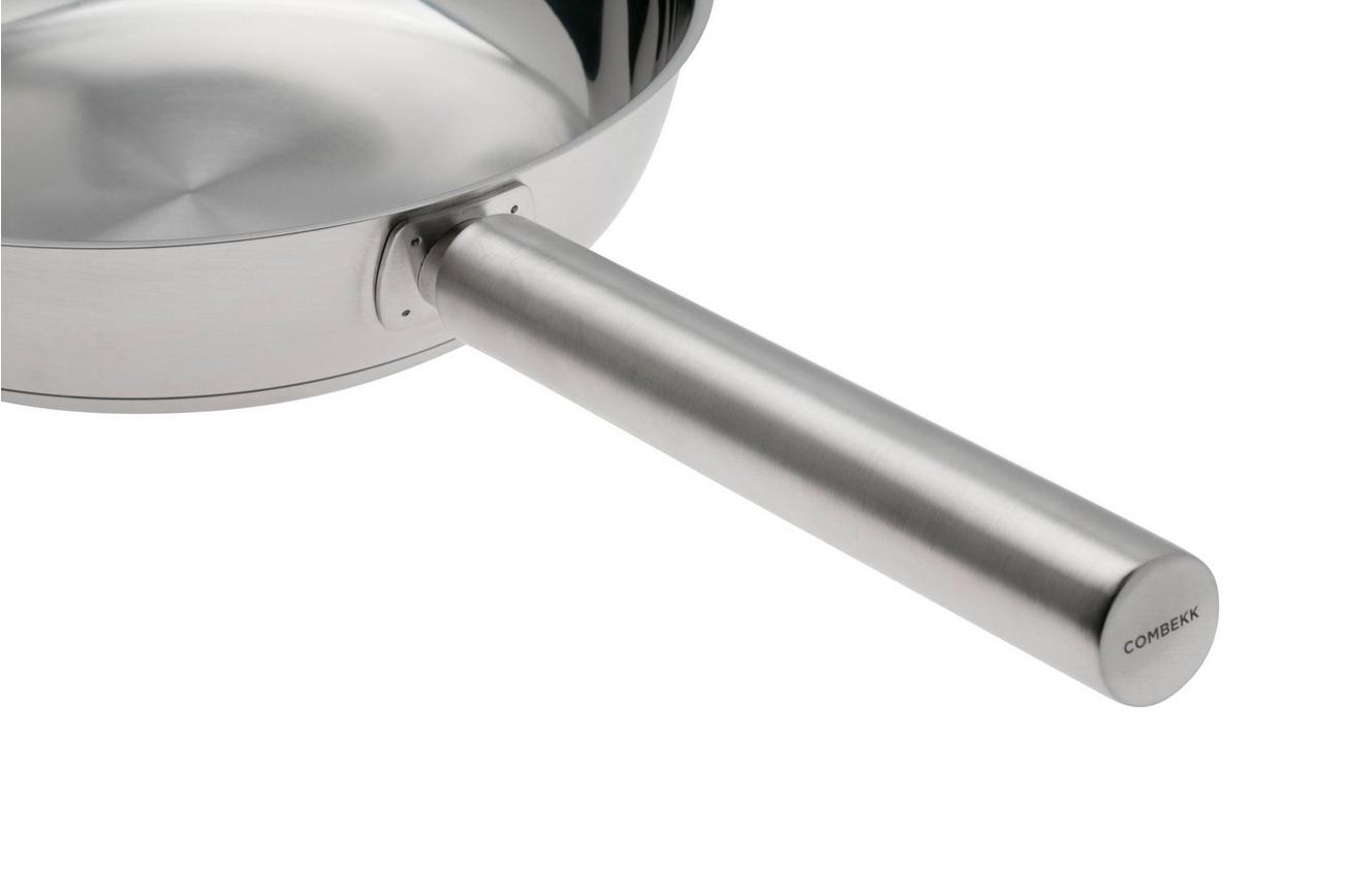 Combekk SUS-Y Pro 151124 Uncoated Recycled Stainless Steel, koekenpan, 24 cm