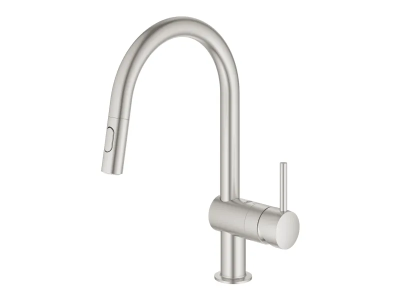 Grohe Minta etgr køk brus dual - etgrkøkkenbatteri, C-tud, ethulsmontage, supersteel 32321DC2