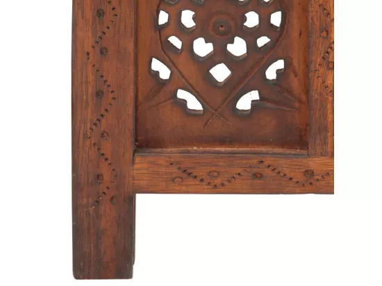 Cloison de séparation 5 panneaux Marron 200x165cm Bois manguier