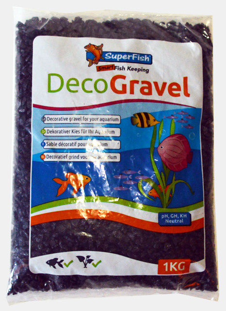 Superfish aquarium grind zwart 1 kg