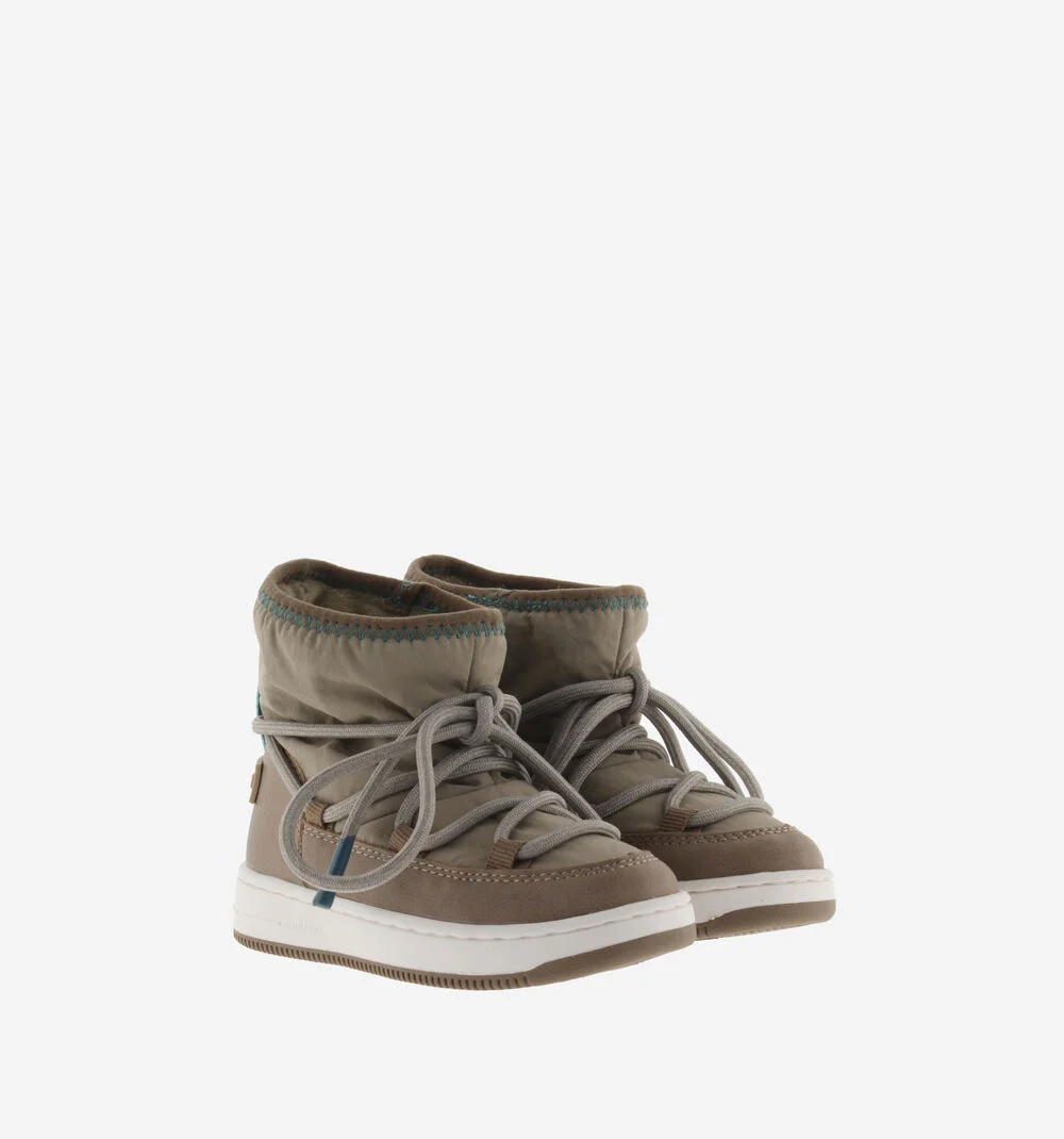 TIEMPO BOTTE NYLON & MÉTAL Bottes après-ski pour filles TAUPE