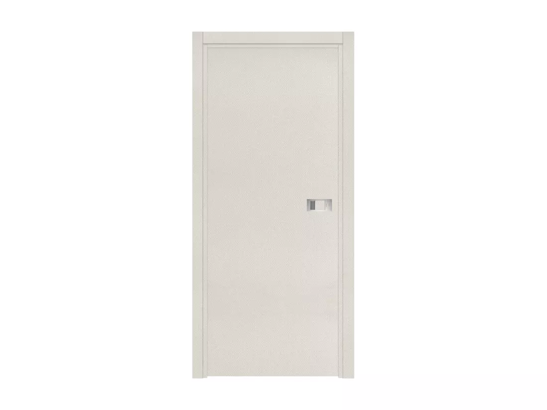 Bloc-porte Miro avec poignée Exclusive grise, H.204 x l.63 cm, aspect textile perle