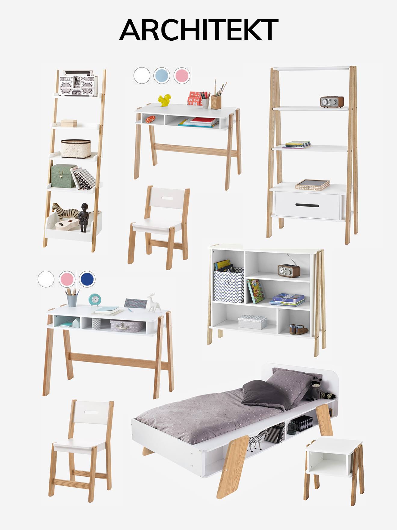 Cadeira escolar primária, altura do assento 45 cm, ARCHITEKT LINE verde