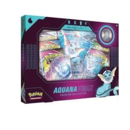 Pokemon Premium-Kollektion Aquana-VMAX, Blitza-VMAX und Flamara-VMAX, 1 Packung, 3-fach sortiert