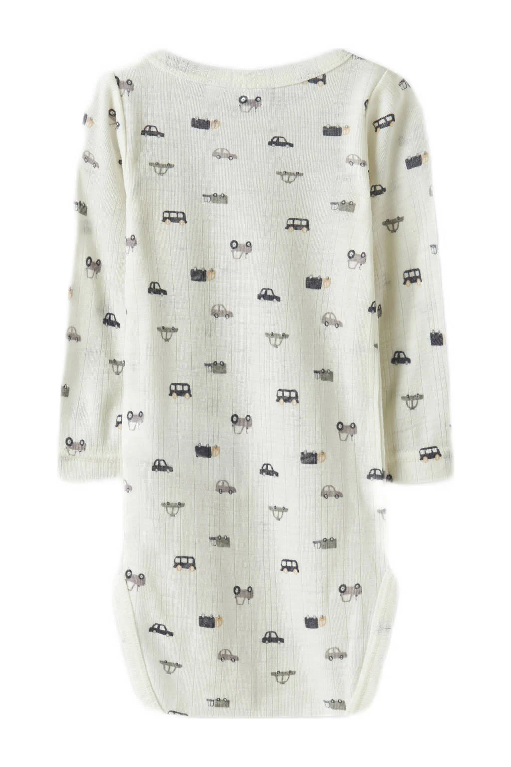 NAME IT BABY wollen romper wit/blauw/grijs