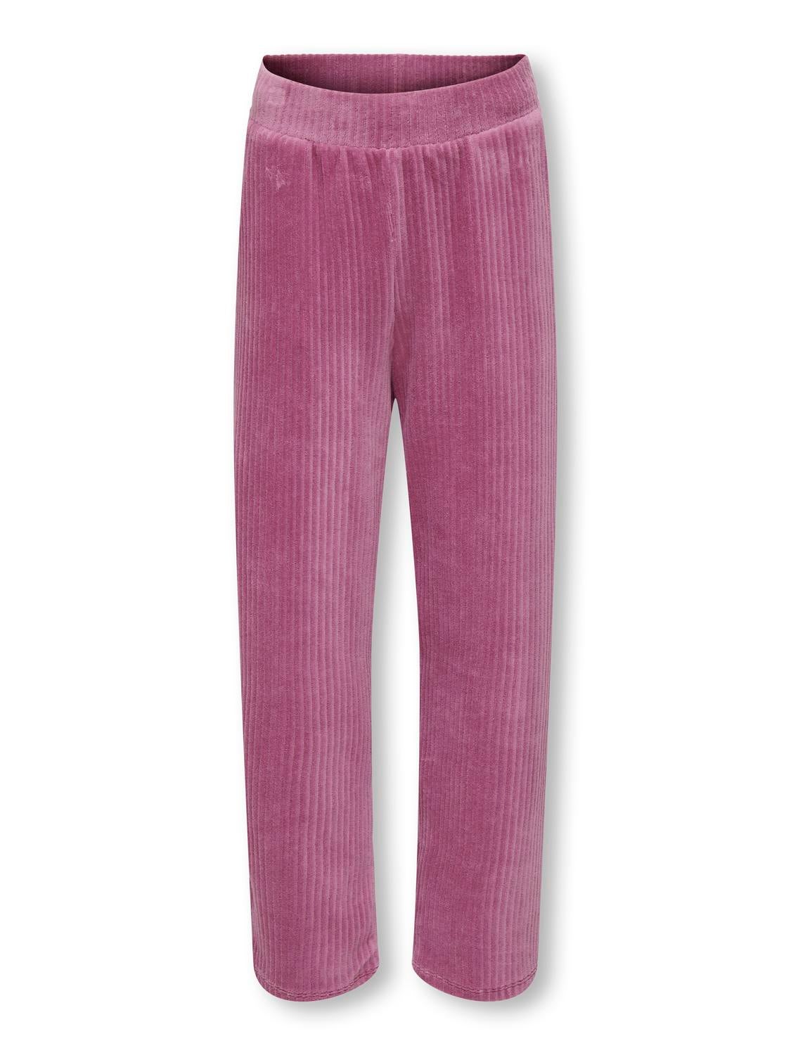 KOGFENJA Mittlere Taille Weiter Beinschnitt Hose mit weitem Beinschnitt Red Violet