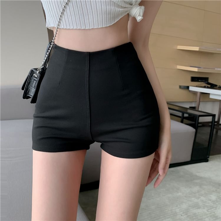 JOWI - Hoge taille effen hotpants