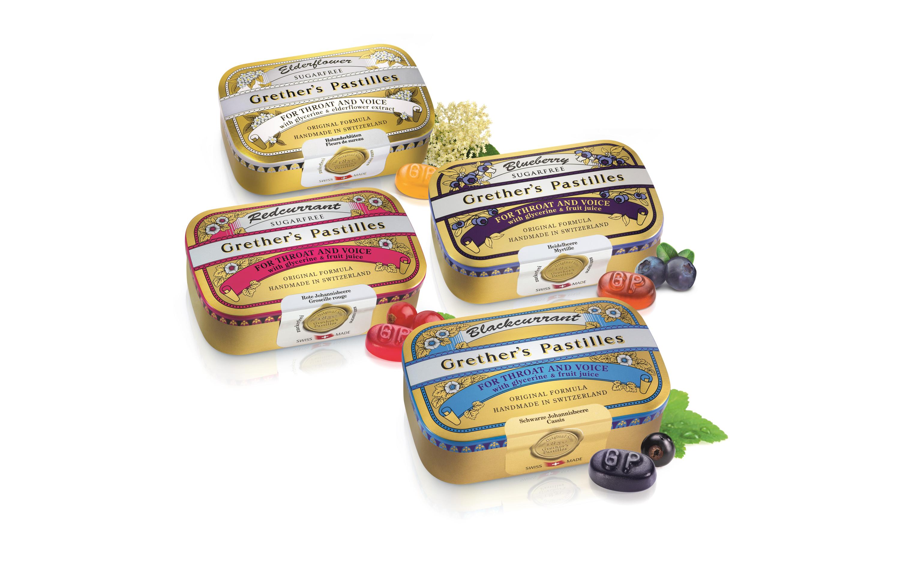 Grether's Blueberry zuckerfrei 110 gBonbons für Hals und Rachen