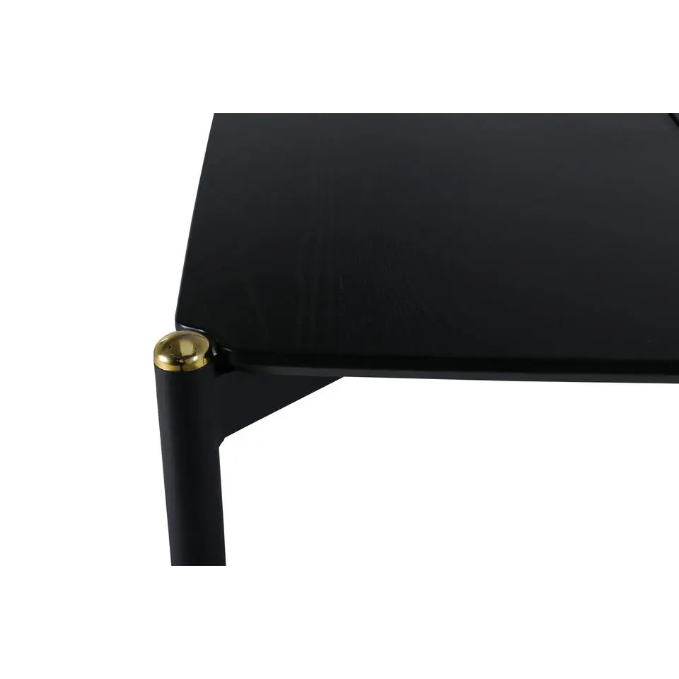 Eettafel Zwart Hout - 190x90x75cm - Pelle
