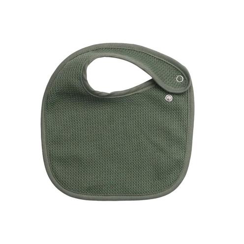 Lot 6 bavoirs naissance nid d'abeille Vert - TROIS KILOS SEPT