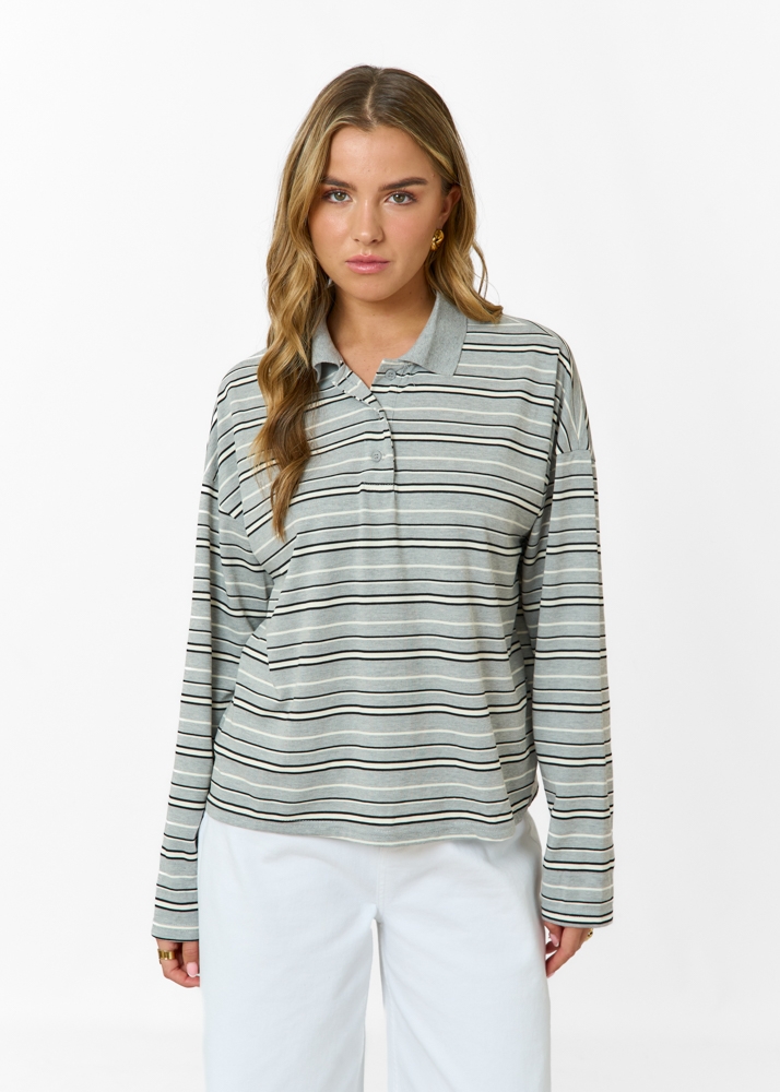 Dorien polo t-shirt lichtgrijs