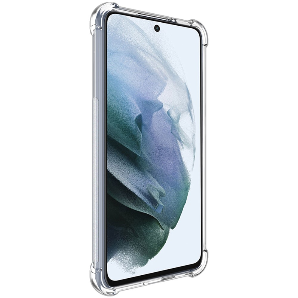 Samsung Galaxy S21 FE 5G Gummi Hülle Air Cushion Fallschutz   Display Folie - Transparent