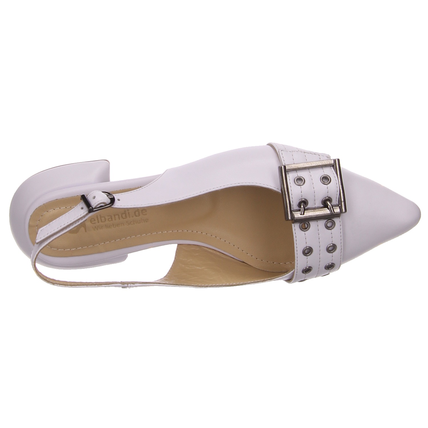 elbandi Slingpumps weiß weiss/weiss kombi