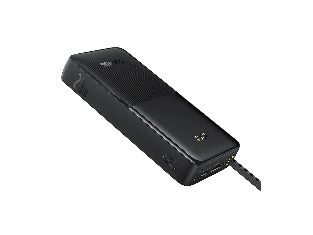 (20W) 20000mAh Bipow 2 USB A / USB C Powerbank Power Delivery Ladegerät inkl. USB C Ladekabel mit LED Anzeige (P10077101113-01) - Schwarz