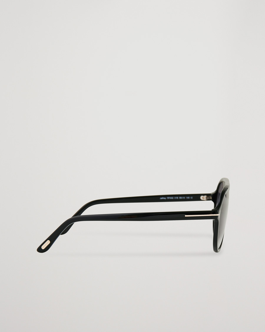 Tom Ford Jeffrey Sunglasses Shiny Black/Gradient Smoke