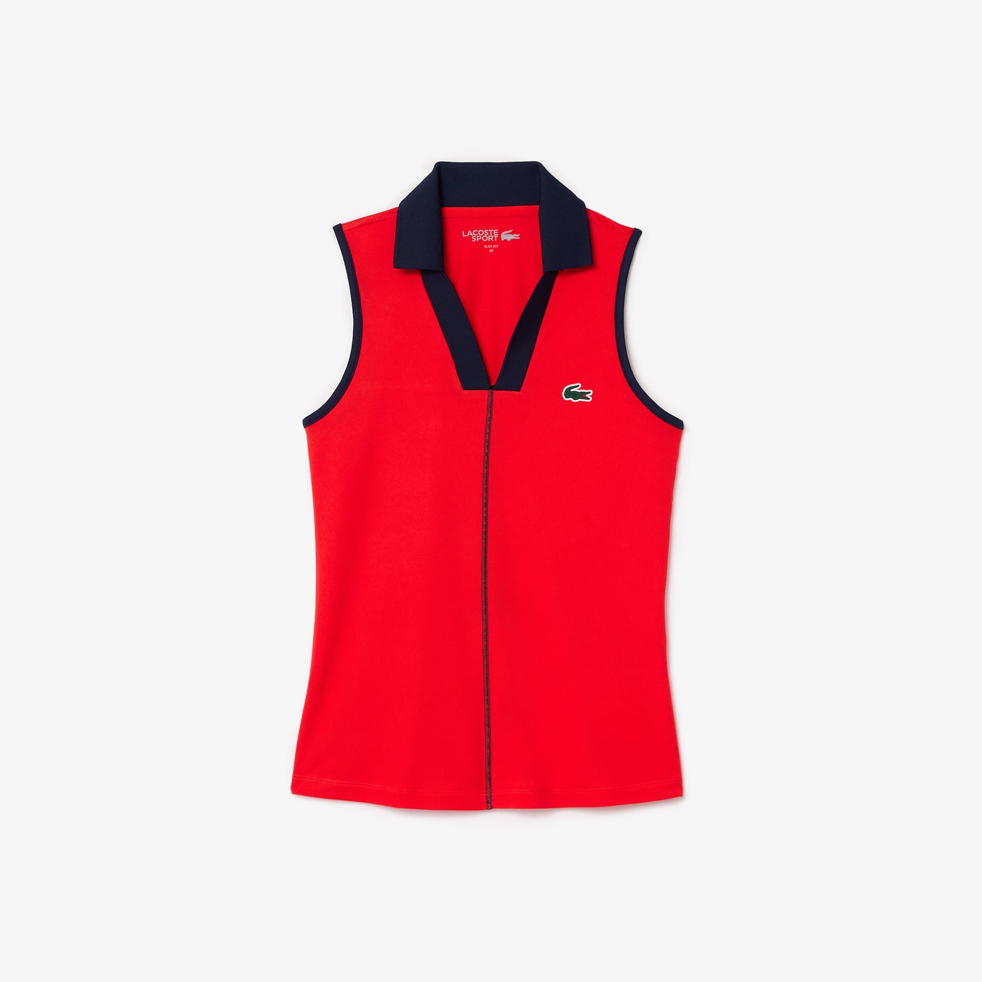 Polo Tennis Ultra-Dry Manches Courtes - Rouge - Lacoste - Femme