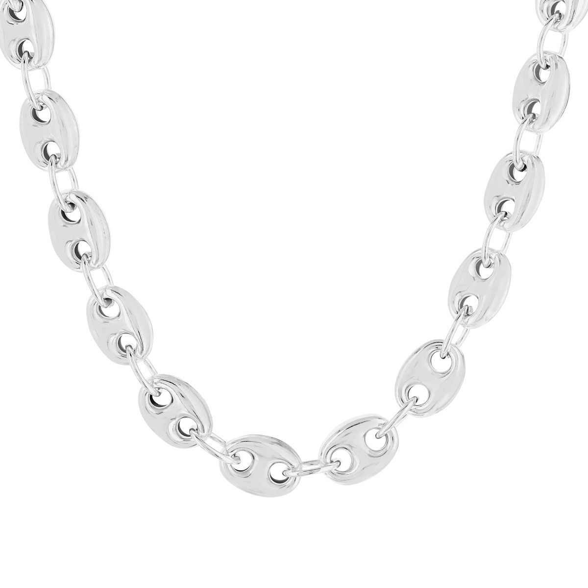Collier argent 925 maille grain de café 50cm