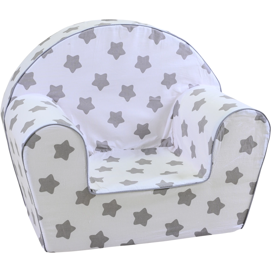 knorr toys® Kindersessel White grey stars weiß