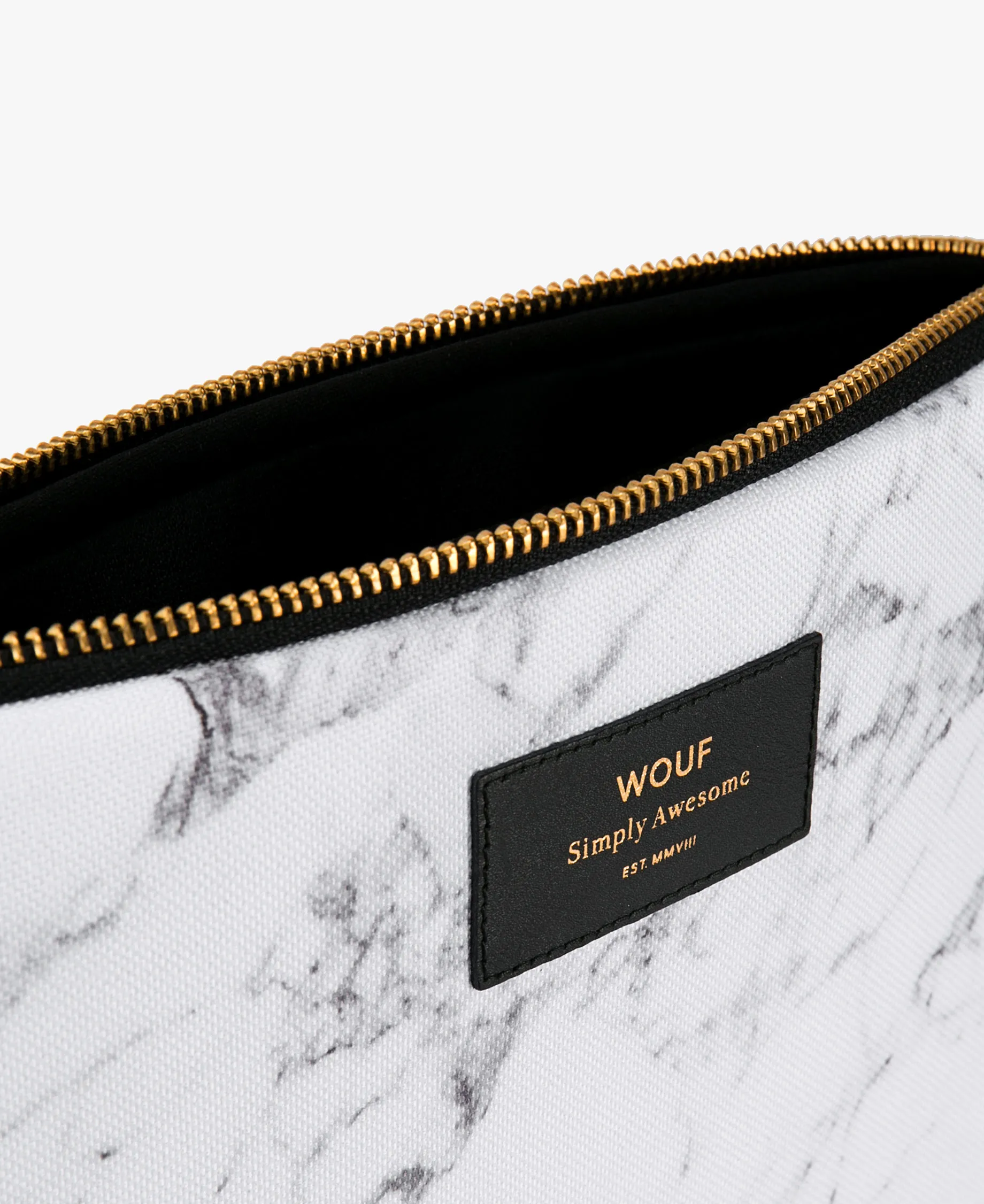 Wouf White Marble iPad sleeve
