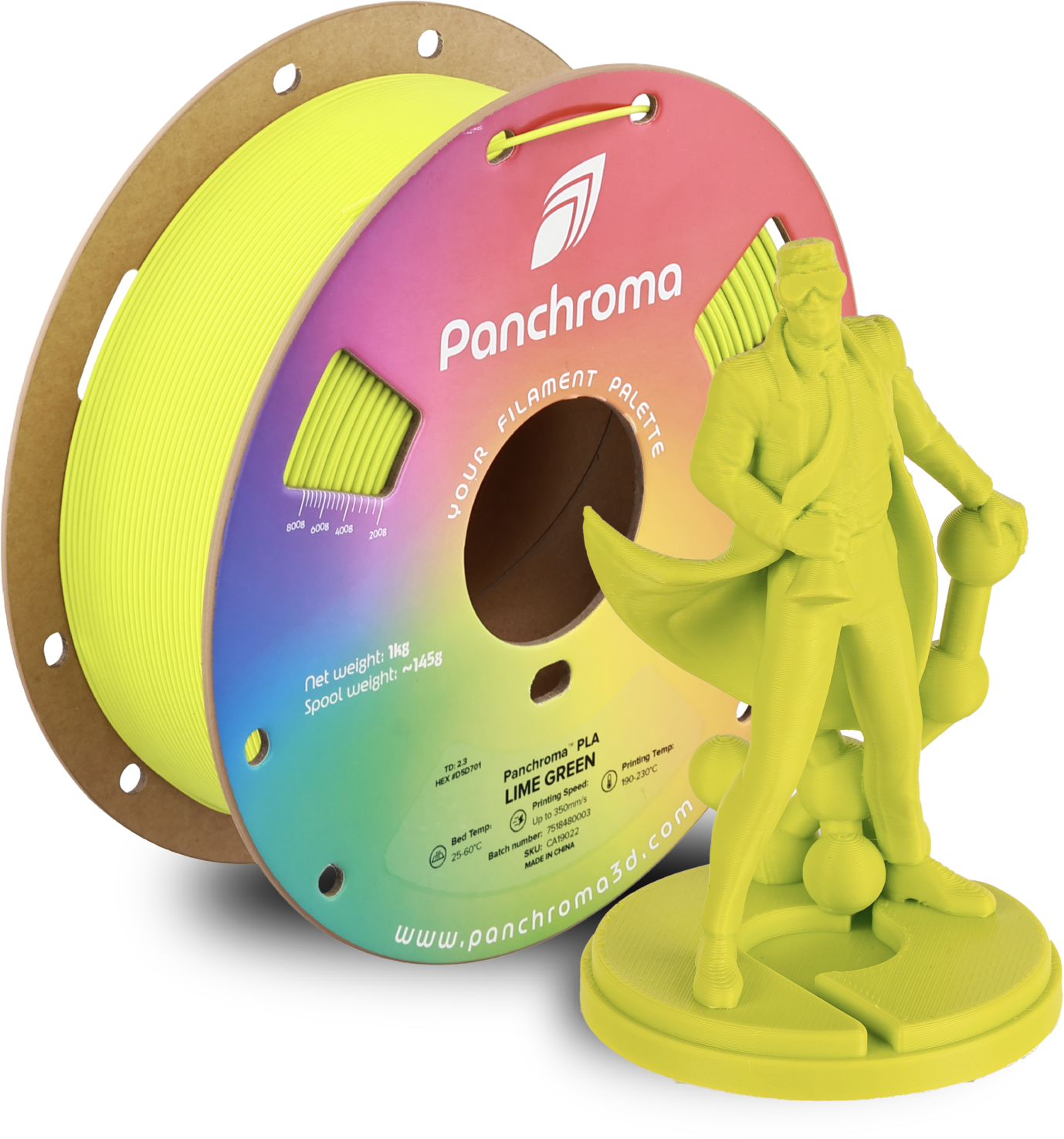 Polymaker  Panchroma™ PLA Lime Green, 1,75 mm / 1000 g    High-Speed Filament in Lime Green