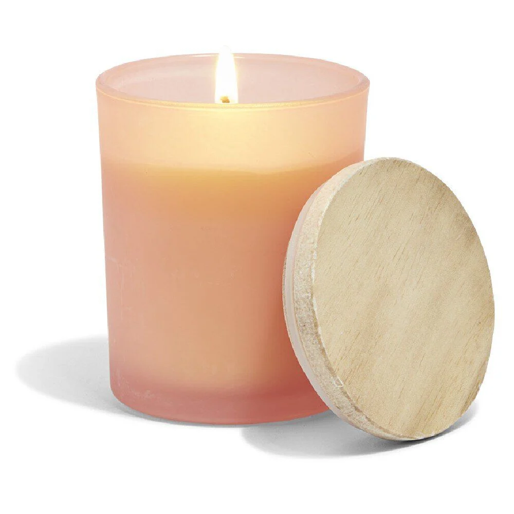 Bougie citronnelle verre et bois