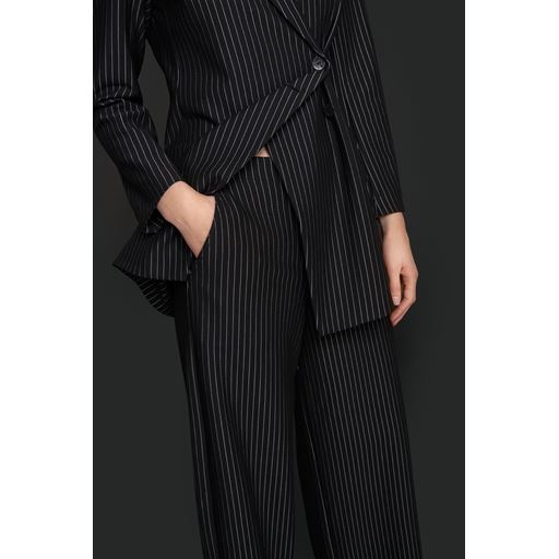 Bitte Kai Rand Pinstripe Jersey Bukser, Black Pinstripe, S