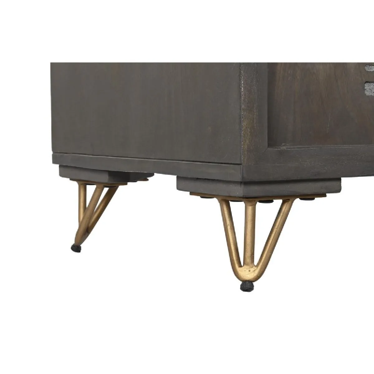 DKD Home Decor Meuble TV - Métal et Bois de manguier