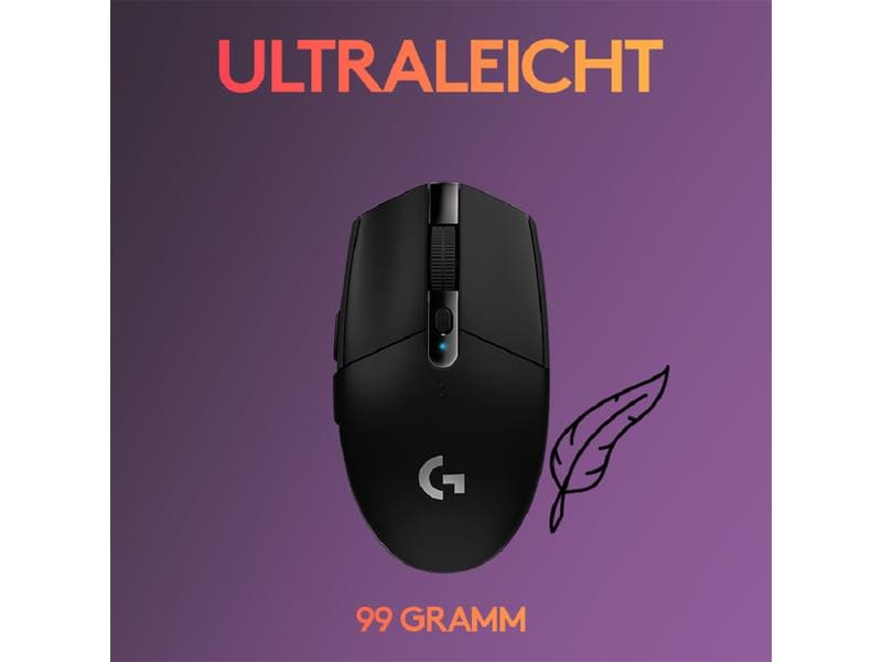 Logitech Gaming-Maus G305 Lightspeed Reaktionsschnelle, ausdauernde Wireless-Gamingmaus