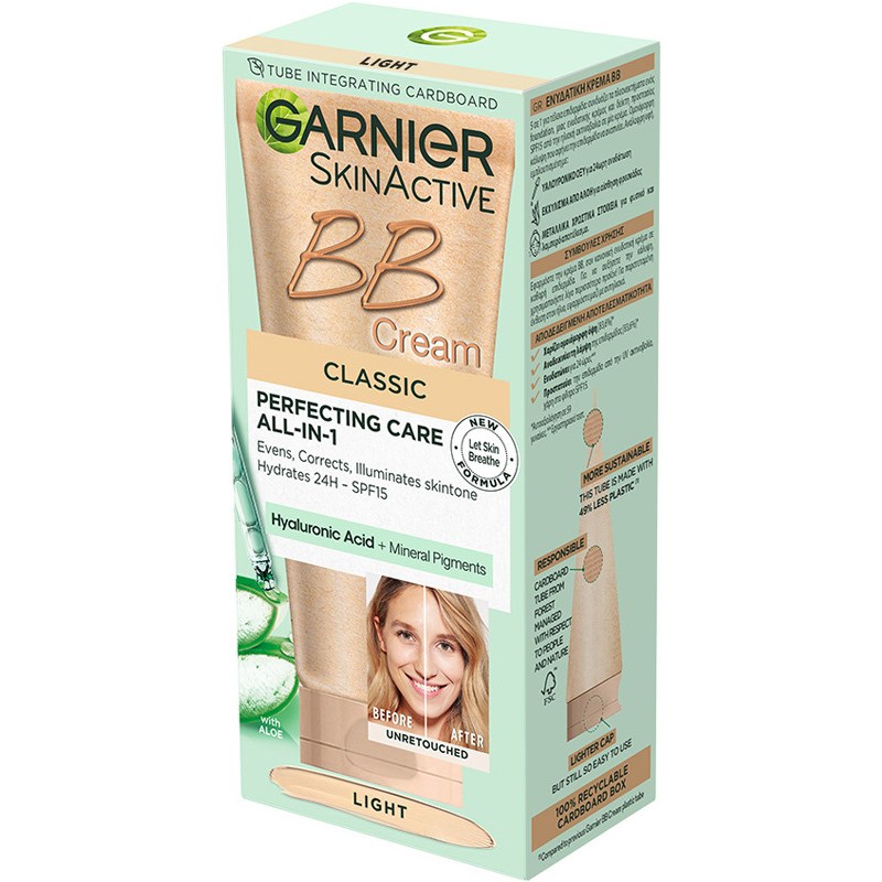 Garnier Skinactive BB Cream Classic Perfecting Care All-In-1 SPF 15 - 50 ml - Light
