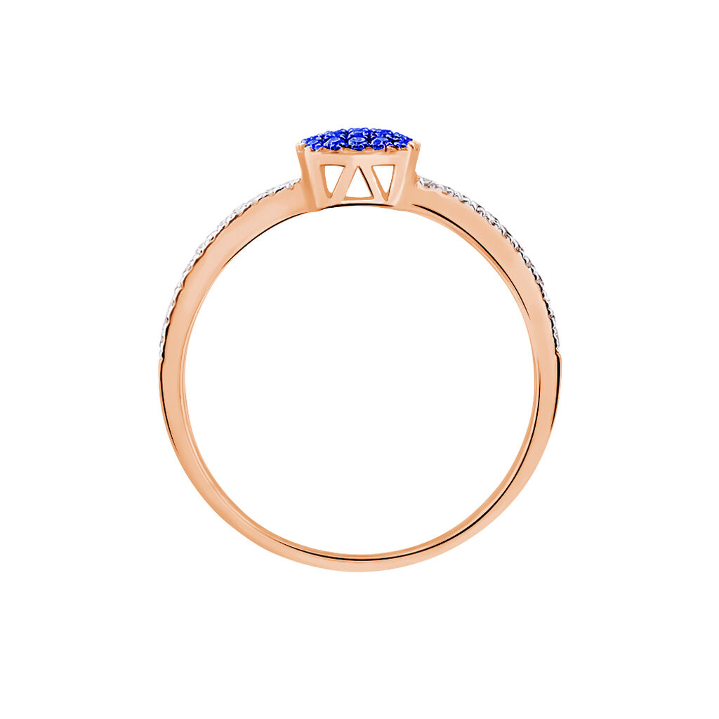Bague Aude Or Rose Saphir Et Diamant