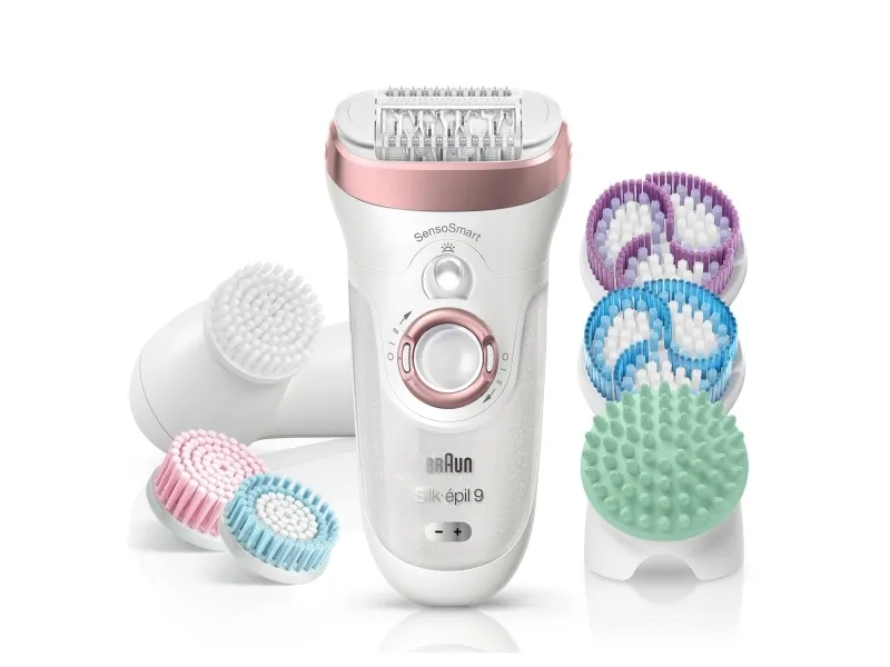 Braun Silk-épil 9 Silk-épil 9-970 S, Roseguld, Hvid, 40 pincetter, Batteri, Indbygget batteri, 2 t, 50 min.