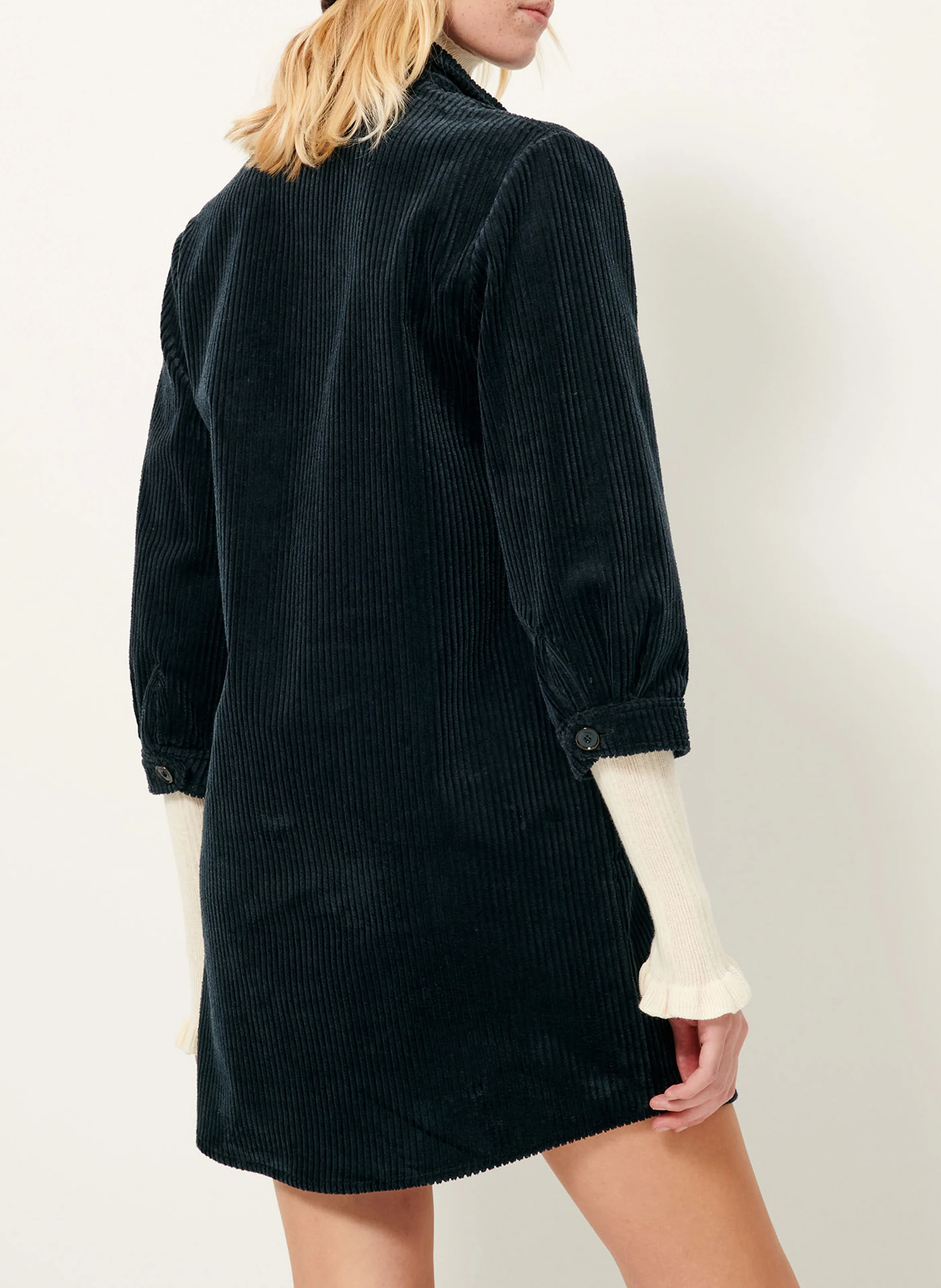GIHANA - Robe courte en coton mélangé | Vert