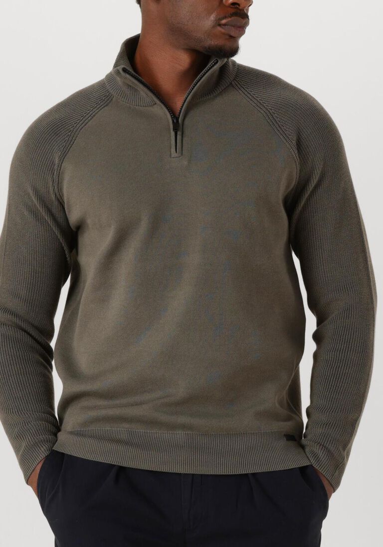 olijf genti trui turtle zip