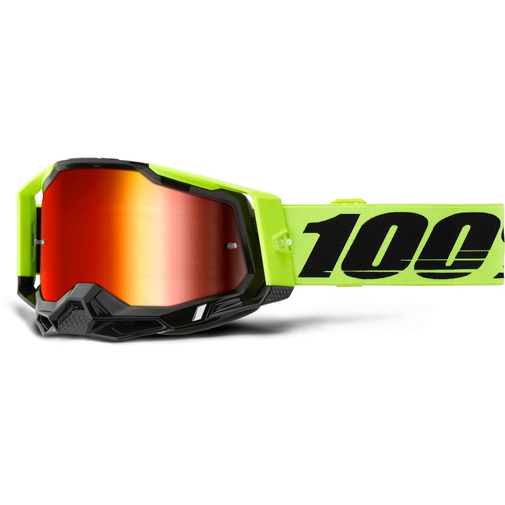 100% - Masque Racecraft 2 - Ecran Iridium Jaune / Noir / Rouge / Iridium