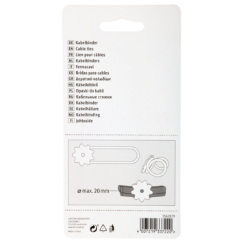 Kabelbinder bloem 3 kleuren 25x77mm - 3 stuks