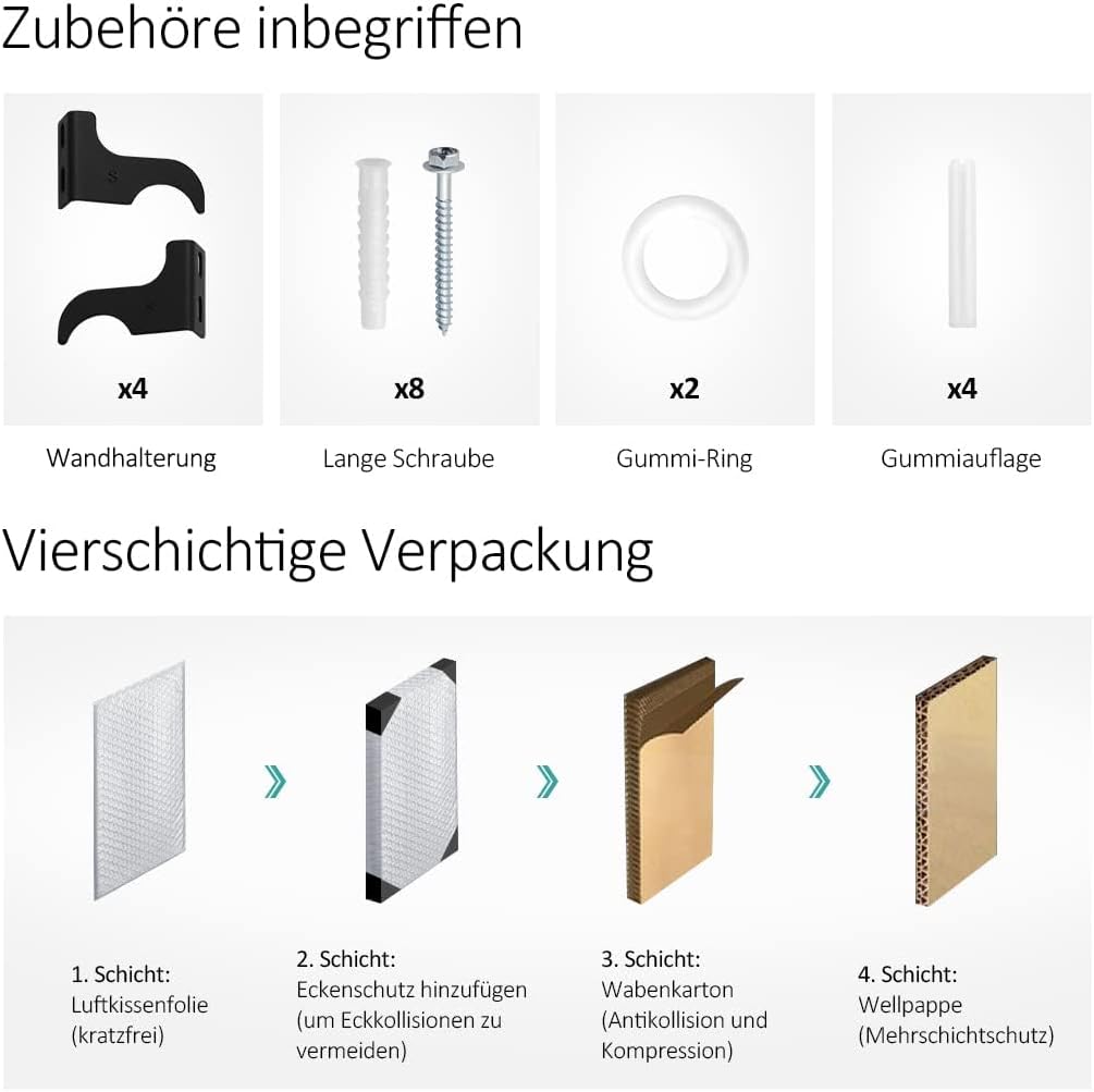 EMKE Design Heizkörper Flach, 630x850 mm Horizontal Flachheizkörper mit Seitenanschluss, Einlagig Paneelheizkörper Wandheizkörper für Bad, Schlafzimmer & Wohnzimmer, Anthrazit 210W