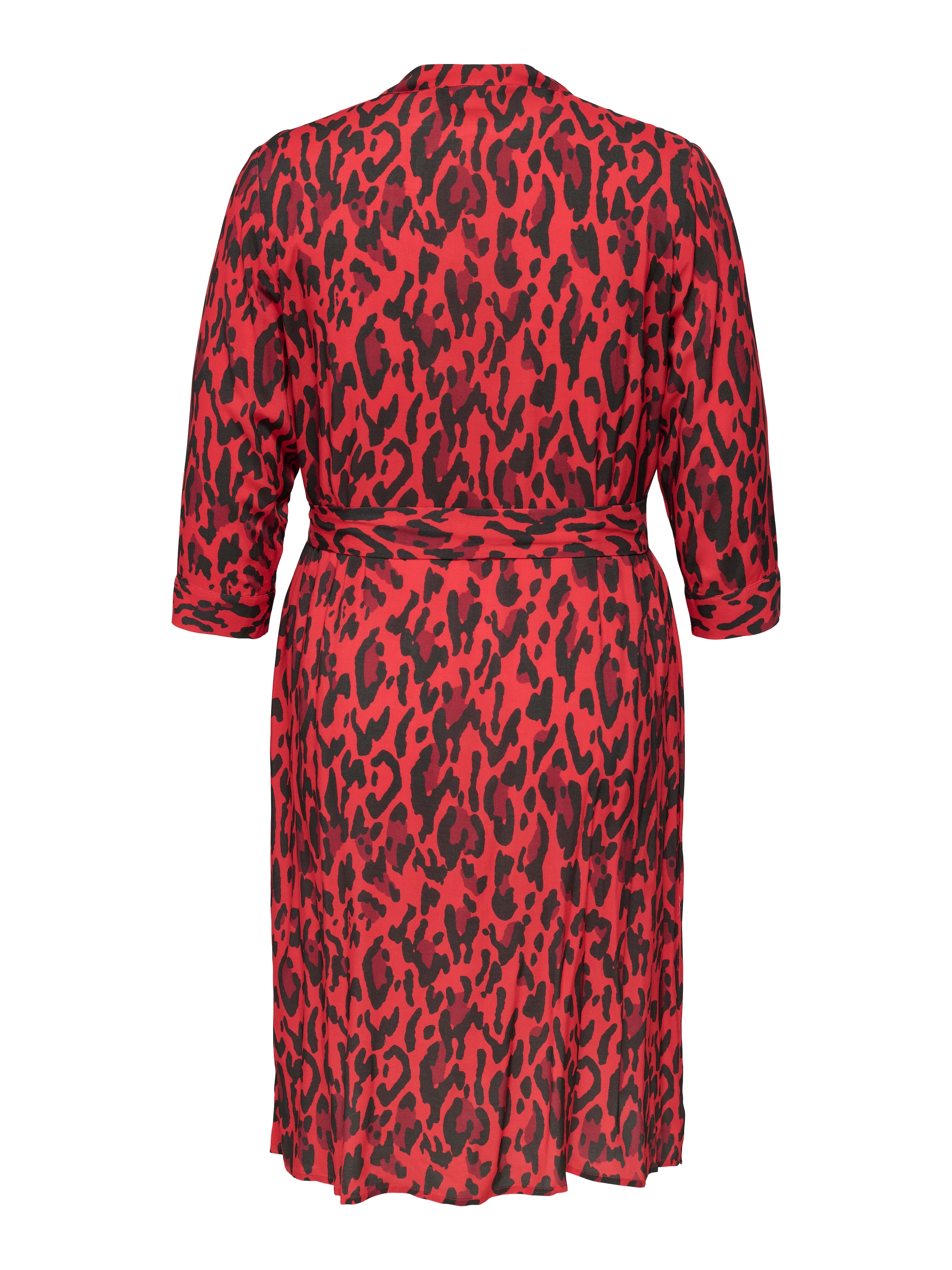 ONLY CARMAKOMA Blusenkleid »CARHARMONY LIFE 3/4 BLK DRESS AOP BS« Sommerkleid