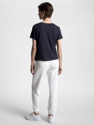 Camiseta de gola redonda com logo