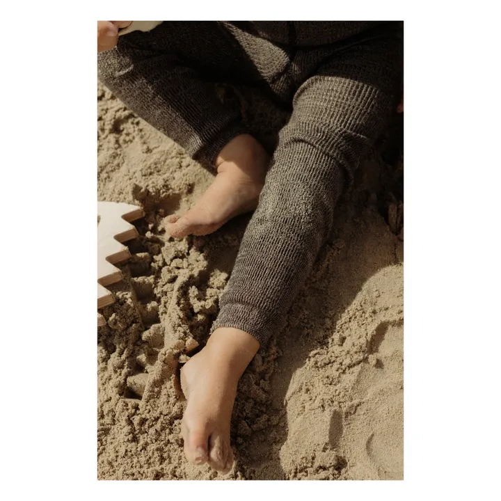 Silly Silas Collants à Bretelles Coton Bio Sans Pieds | Brun