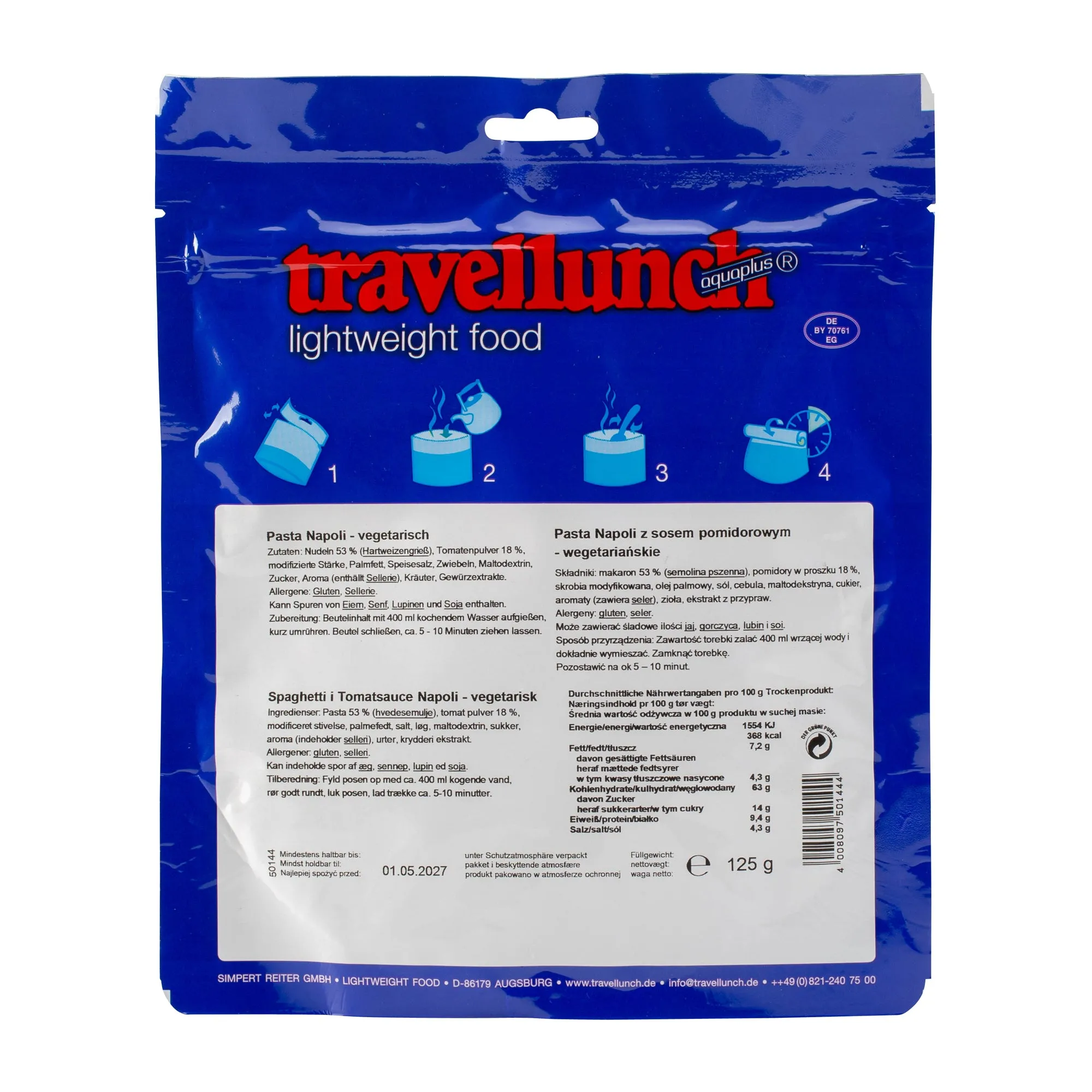 Travellunch -  Pasta Napoli vegan 1er Packung