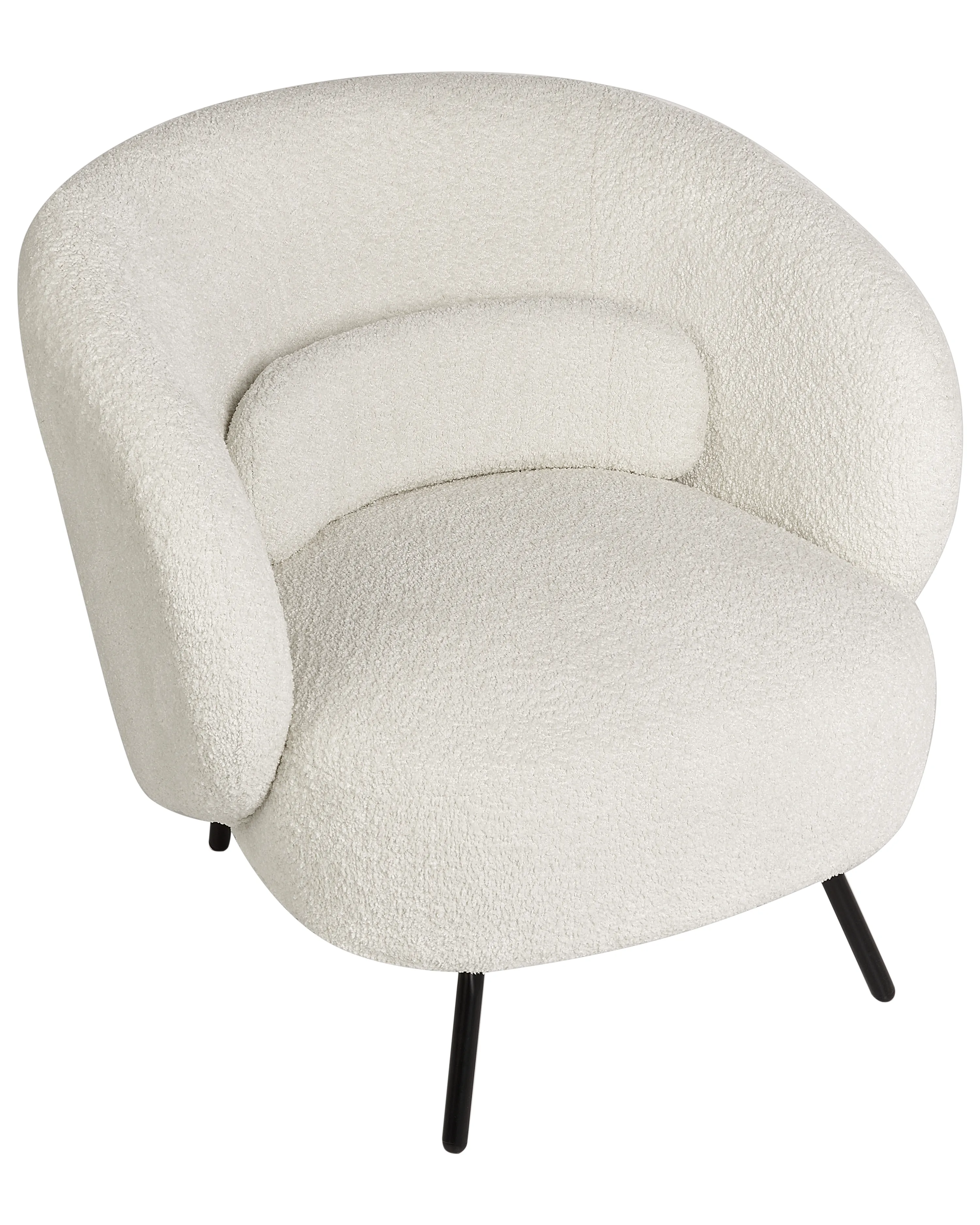 Fauteuil MAKELA Bouclé Gebroken wit