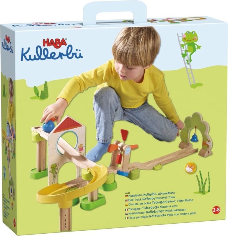 Haba - Kullerbü Knikkerbaan - Multicolor - Hout - Basisdoos Windmolenbaan