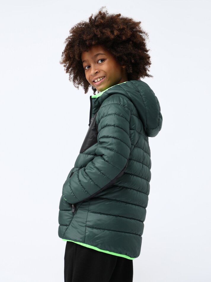 Jaqueta esportiva leve com capuz - Verde