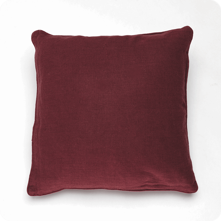 Kussen linnen Washed aubergine