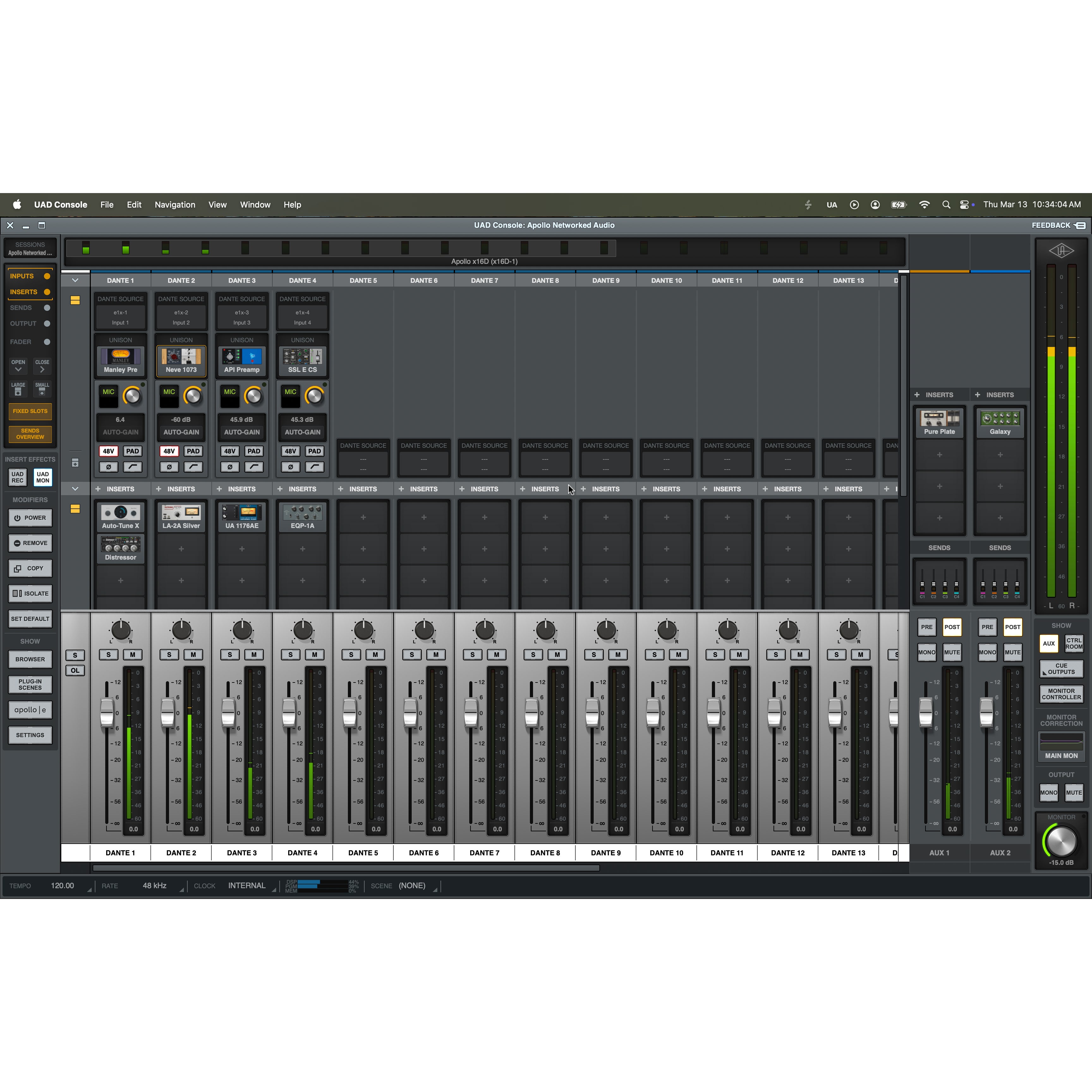 Universal Audio Apollo e2m stereo hoofdtelefoonversterker en Line Interface (Dante)
