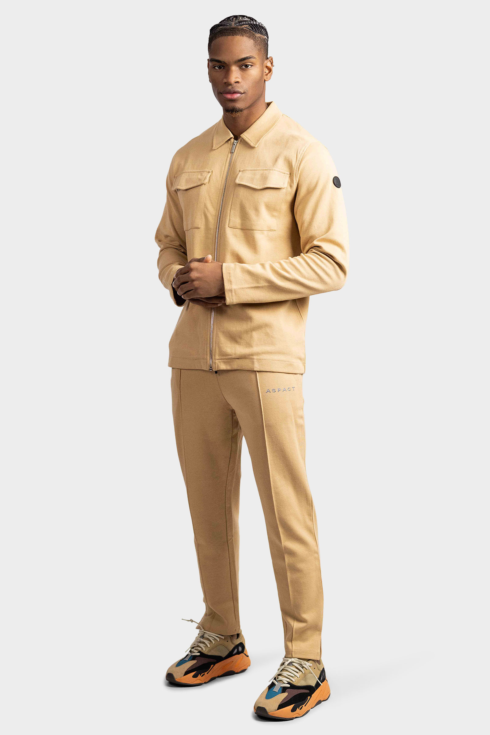 Aspact Lyra Overshirt Vest Heren Lichtbruin