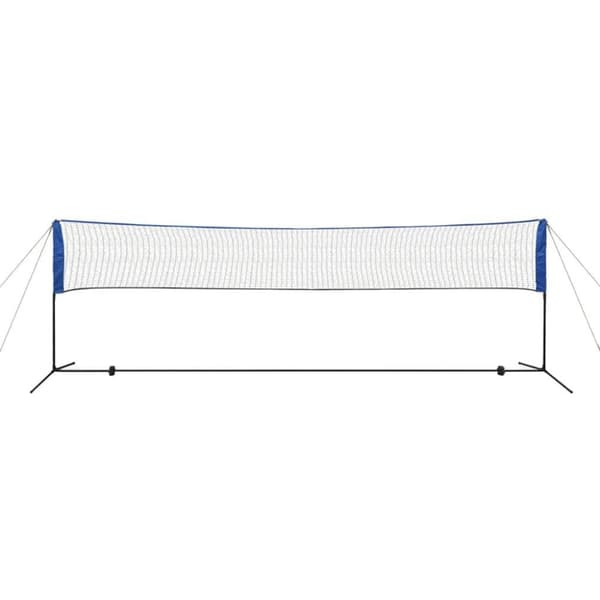 vidaXL Badmintonnett med fjærballer 500x155 cm