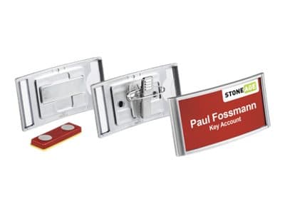 DURABLE CLASSIC - Navneskilt - for 30 x 65 mm - magnet - sølv (en pakke 10)